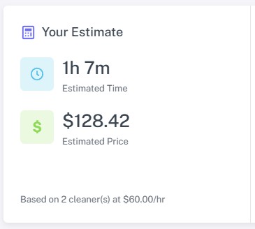 Free House Cleaning Price & Time Calculator – Instantly Estimate Your Cleaning Cost